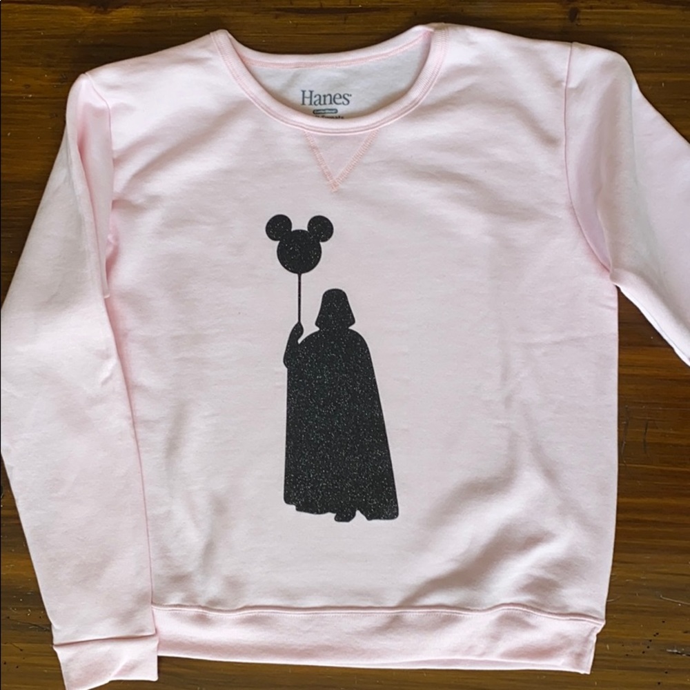 Pink Darth Vadar sweat shirt